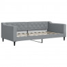 Sofa rozsuwana z szufladami, jasnoszara, 90x190 cm, tkanina