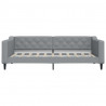 Sofa rozsuwana z szufladami, jasnoszara, 90x190 cm, tkanina