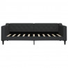 Sofa rozsuwana z szufladami, czarna, 90x190 cm, tkanina