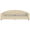 Sofa z materacem do spania, kremowa, 90x200 cm, tkanina