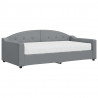 Sofa z materacem, jasnoszara, 90x190 cm, tkanina