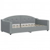 Sofa z materacem, jasnoszara, 90x190 cm, tkanina