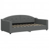 Sofa z materacem, ciemnoszara, 90x190 cm, tkanina