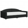 Sofa z materacem, czarna, 90x190 cm, tkanina