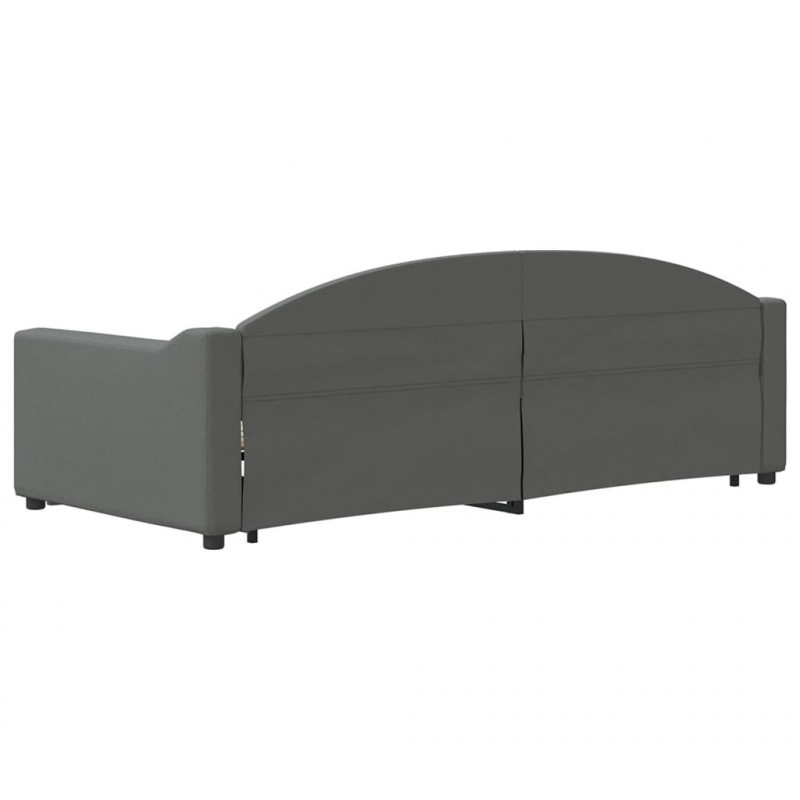 Sofa rozsuwana, ciemnoszara, 90x200 cm, tkanina