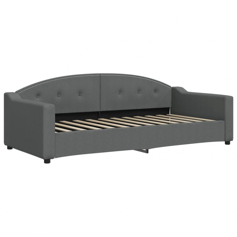 Sofa rozsuwana, ciemnoszara, 90x200 cm, tkanina