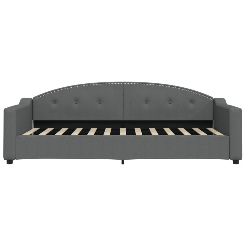 Sofa rozsuwana, ciemnoszara, 90x200 cm, tkanina