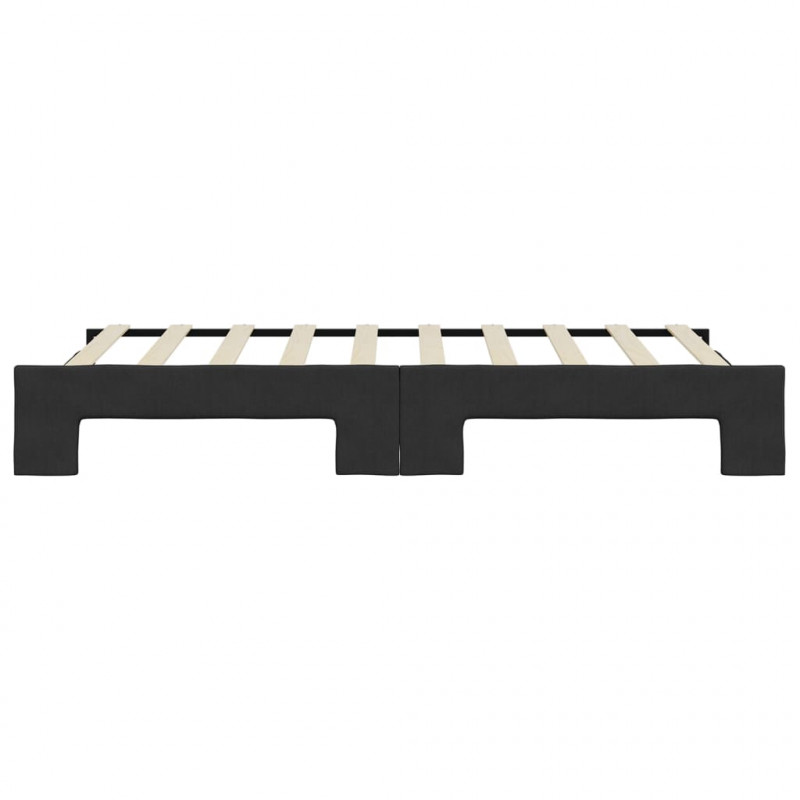 Sofa rozsuwana, czarna, 90x190 cm, tkanina
