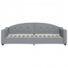Sofa rozsuwana z szufladami, jasnoszara, 90x190 cm, tkanina
