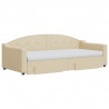 Sofa rozsuwana z szufladami, kremowa, 90x200 cm, tkanina