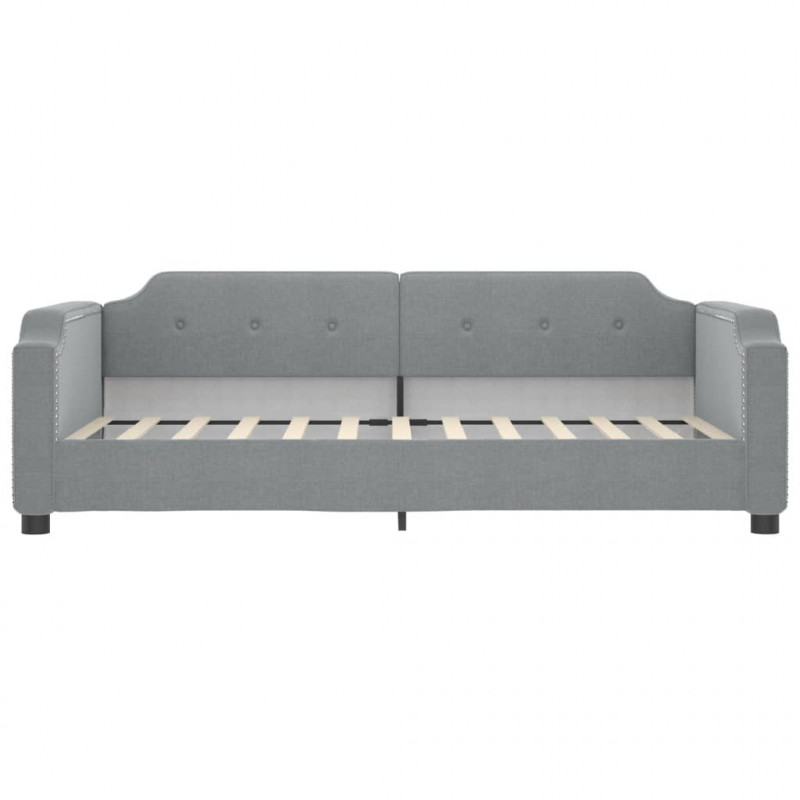 Sofa z materacem do spania, jasnoszara, 100x200 cm, tkanina