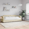Sofa z materacem do spania, kremowa, 100x200 cm, tkanina