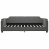 Sofa z materacem, ciemnoszara, 90x190 cm, tkanina