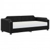 Sofa z materacem, czarna, 90x190 cm, tkanina