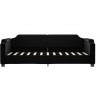 Sofa z materacem, czarna, 90x190 cm, tkanina