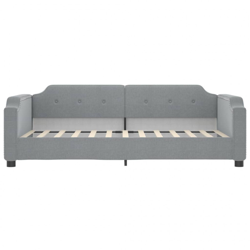 Sofa rozsuwana, jasnoszara, 100x200 cm, tkanina