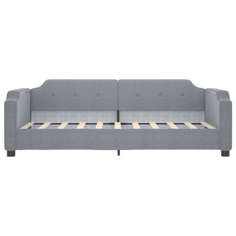 Sofa rozsuwana, jasnoszara, 90x190 cm, tkanina
