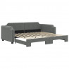 Sofa rozsuwana, ciemnoszara, 90x190 cm, tkanina