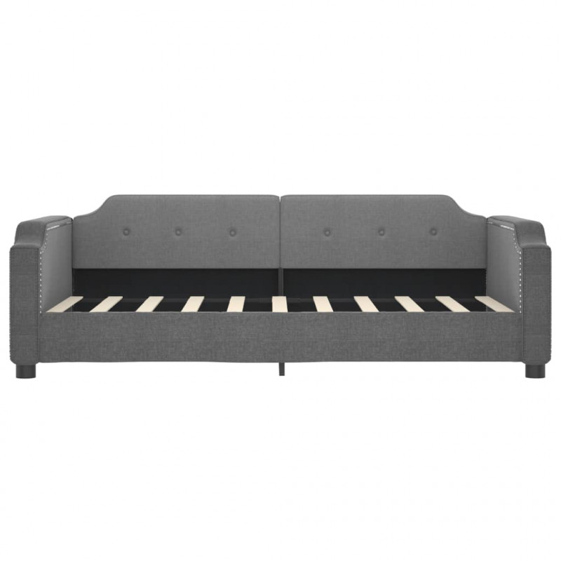Sofa rozsuwana, ciemnoszara, 90x190 cm, tkanina