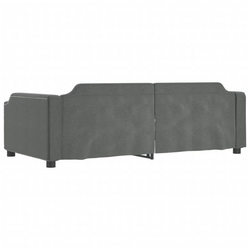 Sofa rozsuwana, ciemnoszara, 90x190 cm, tkanina