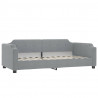 Sofa rozsuwana z materacami, jasnoszara, 90x190 cm, tkanina