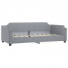 Sofa rozsuwana z szufladami, jasnoszara, 90x190 cm, tkanina