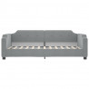 Sofa rozsuwana z szufladami, jasnoszara, 90x190 cm, tkanina