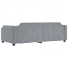 Sofa rozsuwana z szufladami, jasnoszara, 90x190 cm, tkanina