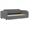 Sofa rozsuwana z szufladami, ciemnoszara, 90x190 cm, tkanina