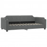Sofa rozsuwana z szufladami, ciemnoszara, 90x190 cm, tkanina