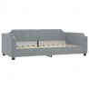 Sofa rozsuwana z szufladami, jasnoszara, 90x190 cm, tkanina