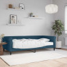 Sofa z materacem do spania, niebieska, 100x200 cm, aksamit