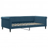 Sofa z materacem do spania, niebieska, 100x200 cm, aksamit