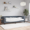 Sofa z materacem do spania, ciemnoszara, 100x200 cm, aksamit