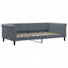 Sofa z materacem do spania, ciemnoszara, 100x200 cm, aksamit
