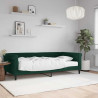 Sofa z materacem do spania, ciemnozielona, 100x200 cm, aksamit