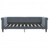 Sofa z materacem do spania, ciemnoszara, 90x190 cm, aksamit