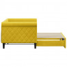 Sofa rozsuwana, żółta, 80x200 cm, aksamit