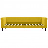 Sofa rozsuwana, żółta, 80x200 cm, aksamit
