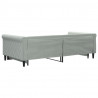Sofa rozsuwana, jasnoszara, 100x200 cm, aksamit
