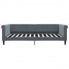 Sofa rozsuwana, ciemnoszara, 100x200 cm, aksamit