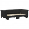 Sofa rozsuwana, czarna, 90x190 cm, aksamit