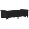Sofa rozsuwana, czarna, 90x190 cm, aksamit