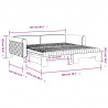 Sofa rozsuwana z materacami, czarna, 100x200 cm, aksamit