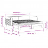 Sofa rozsuwana z materacami, czarna, 90x190 cm, aksamit