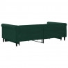 Sofa rozsuwana z szufladami, ciemnozielona, 100x200 cm, aksamit