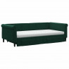 Sofa rozsuwana z szufladami, ciemnozielona, 100x200 cm, aksamit