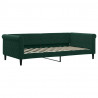 Sofa rozsuwana z szufladami, ciemnozielona, 100x200 cm, aksamit
