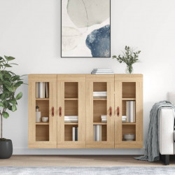 Wiszące szafki, 2 szt., dąb sonoma, materiał drewnopochodny