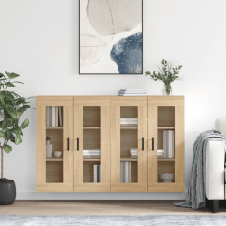 Wiszące szafki, 2 szt., dąb sonoma, materiał drewnopochodny